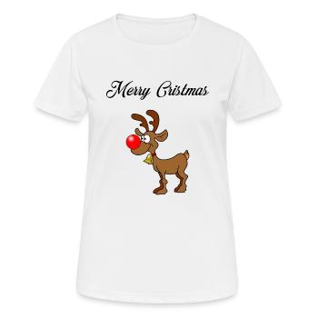 Rudolph the Red Nose Reindeer - Frauen T-Shirt atmungsaktiv - Weiß - Vorne - AI Model Female 172 dark (172cm)