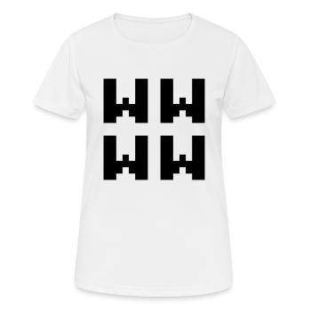 WWWW | LOL Japanese Internet Slang - Women's Breathable T-Shirt - white - Front - AI Model Female 172 dark (172cm)