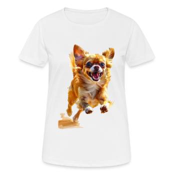 Chihuahua - Frauen T-Shirt atmungsaktiv - Weiß - Vorne - AI Model Female 172 dark (172cm)