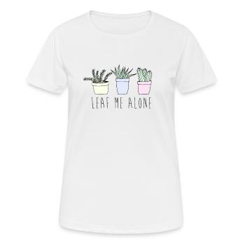 Blätter mich alleine - Frauen T-Shirt atmungsaktiv - Weiß - Vorne - AI Model Female 172 dark (172cm)