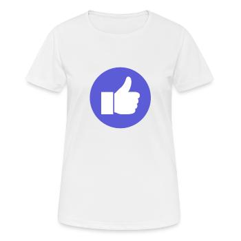 Thumb Up LIKE - T-shirt respirant Femme - blanc - Devant - AI Model Female 172 dark (172cm)