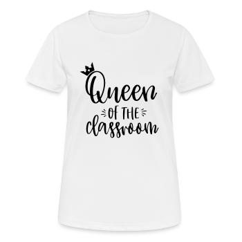 Queen of the Classroom by DigitalistDesigns - Women's Breathable T-Shirt - white - Front - AI Model Female 172 dark (172cm)