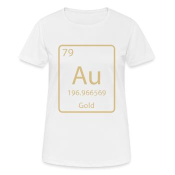 Gold aurum chemical element / periodic table - Women's Breathable T-Shirt - white - Front - AI Model Female 172 dark (172cm)