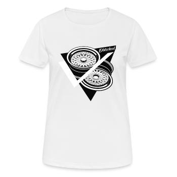Jantes en trois parties | Jante | Wheels | Lit profond - T-shirt respirant Femme - blanc - Devant - AI Model Female 172 dark (172cm)
