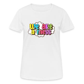 Nous sommes ruinés - T-shirt respirant Femme - blanc - Devant - AI Model Female 172 dark (172cm)