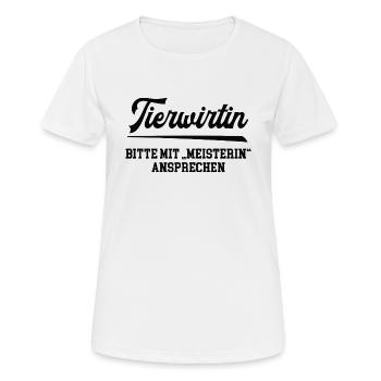 Tierwirtin Meister Prüfung Bestanden Tierzüchterin - Frauen T-Shirt atmungsaktiv - Weiß - Vorne - AI Model Female 172 dark (172cm)