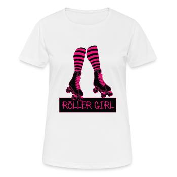 Rollerblades Roller Skates Roller Girl - T-shirt respirant Femme - blanc - Devant - AI Model Female 172 dark (172cm)