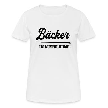 Bäcker in Ausbildung Bäckerausbildung Lehrling - Frauen T-Shirt atmungsaktiv - Weiß - Vorne - AI Model Female 172 dark (172cm)