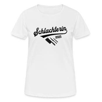 Schlachterin 2025 Beruf Schlachter Schlachterei - Frauen T-Shirt atmungsaktiv - Weiß - Vorne - AI Model Female 172 dark (172cm)