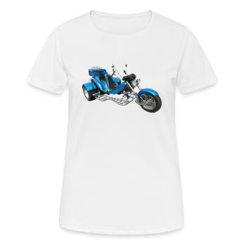 Bike Trike Chopper Motorcycle - Women's Breathable T-Shirt - white - Front - AI Model Female 172 dark (172cm)