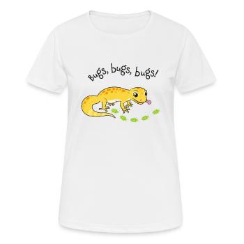 Gecko léopard avec délices - T-shirt respirant Femme - blanc - Devant - AI Model Female 172 dark (172cm)