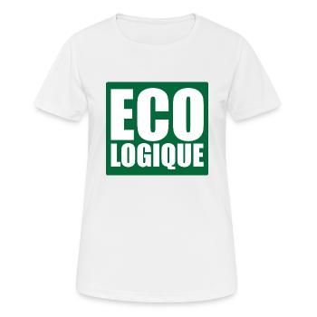 Ecologique ! - T-shirt respirant Femme - blanc - Devant - AI Model Female 172 dark (172cm)