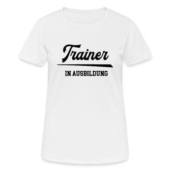 Trainer Ausbildung Trainerschein Lizenz Training - Frauen T-Shirt atmungsaktiv - Weiß - Vorne - AI Model Female 172 dark (172cm)