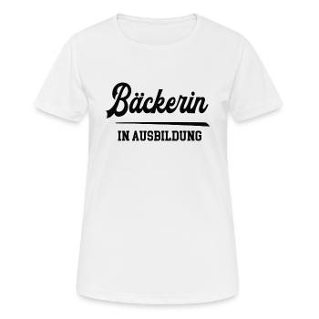 Bäckerin in Ausbildung Bäckerausbildung Lehre - Frauen T-Shirt atmungsaktiv - Weiß - Vorne - AI Model Female 172 dark (172cm)