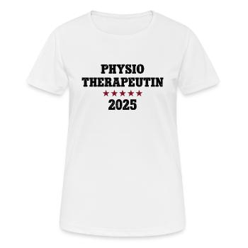 Physio Therapeutin Physiotherapie Krankengymnastik - Frauen T-Shirt atmungsaktiv - Weiß - Vorne - AI Model Female 172 dark (172cm)