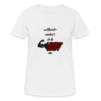 lucky shot - Women's Breathable T-Shirt - white - Front - AI Model Female 172 dark (172cm)