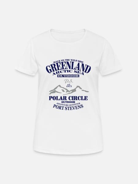 Greenland - Grönland - Frauen T-Shirt atmungsaktiv - Weiß