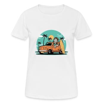 Hipster Surfer - Frauen T-Shirt atmungsaktiv - Weiß - Vorne - AI Model Female 172 dark (172cm)