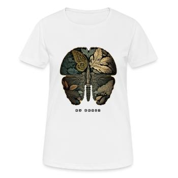 Butterfly Brain Ur-Tshirt - Frauen T-Shirt atmungsaktiv - Weiß - Vorne - AI Model Female 172 dark (172cm)