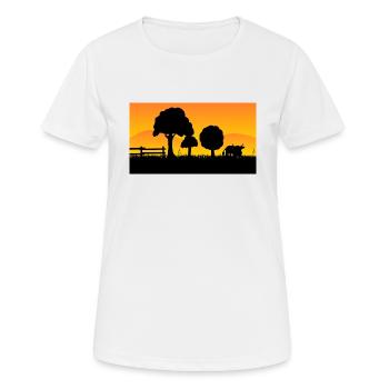 Bauernhof - Frauen T-Shirt atmungsaktiv - Weiß - Vorne - AI Model Female 172 dark (172cm)