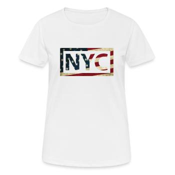 NYC (New York City) - Women's Breathable T-Shirt - white - Front - AI Model Female 172 dark (172cm)