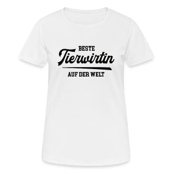 Beste Tierwirtin Tierpflegerin Tierhaltung Bäuerin - Frauen T-Shirt atmungsaktiv - Weiß - Vorne - AI Model Female 172 dark (172cm)
