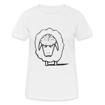 Hako das mürrische Schaf - Frauen T-Shirt atmungsaktiv - Weiß - Vorne - AI Model Female 172 dark (172cm)