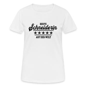 Bester Schneiderin Schneiderei Handwerk Designerin - Frauen T-Shirt atmungsaktiv - Weiß - Vorne - AI Model Female 172 dark (172cm)