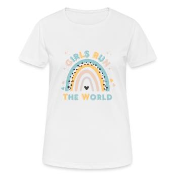 Girls run the world - Women's Breathable T-Shirt - white - Front - AI Model Female 172 dark (172cm)