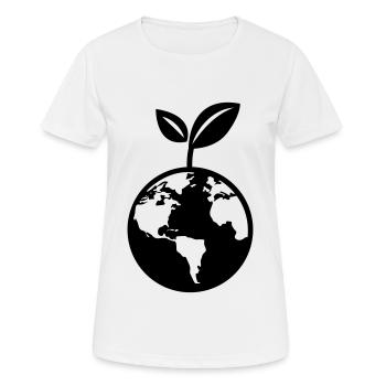 Planète Terre - T-shirt respirant Femme - blanc - Devant - AI Model Female 172 dark (172cm)