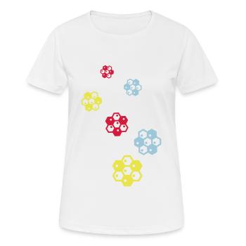 Symbole de l’apiculteur - T-shirt respirant Femme - blanc - Devant - AI Model Female 172 dark (172cm)