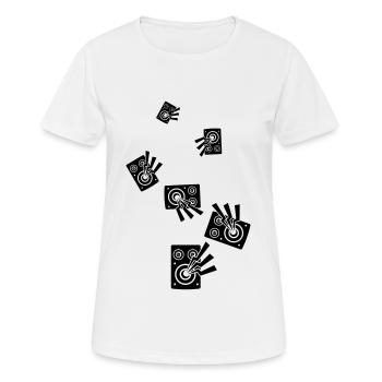 Symbole de musique des haut-parleurs - T-shirt respirant Femme - blanc - Devant - AI Model Female 172 dark (172cm)
