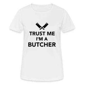 Fleischer - Frauen T-Shirt atmungsaktiv - Weiß - Vorne - AI Model Female 172 dark (172cm)