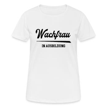 Wachfrau in Ausbildung Wachmannausbildung - Frauen T-Shirt atmungsaktiv - Weiß - Vorne - AI Model Female 172 dark (172cm)