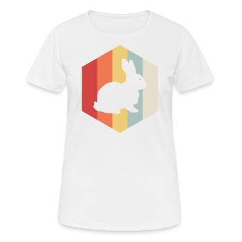 Kaninchen - Frauen T-Shirt atmungsaktiv - Weiß - Vorne - AI Model Female 172 dark (172cm)