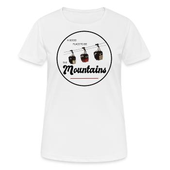 un bon endroit pour être - Les montagnes, les montagnes, les Alpes - T-shirt respirant Femme - blanc - Devant - AI Model Female 172 dark (172cm)