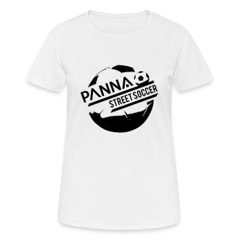 Panna Street Fußball - Frauen T-Shirt atmungsaktiv - Weiß - Vorne - AI Model Female 172 dark (172cm)