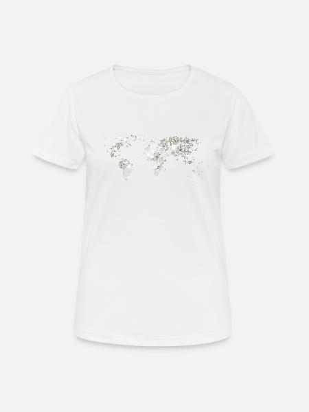 World map - Women's Breathable T-Shirt - white