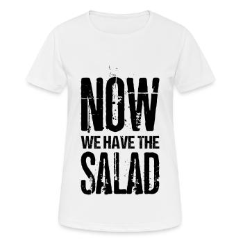 Maintenant, nous avons la salade - T-shirt respirant Femme - blanc - Devant - AI Model Female 172 dark (172cm)