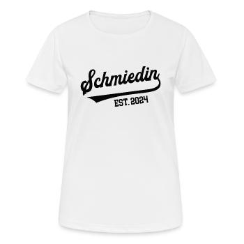 Schmiedin 2024 Beruf Schmied Schmiede Lehre Azubi - Frauen T-Shirt atmungsaktiv - Weiß - Vorne - AI Model Female 172 dark (172cm)