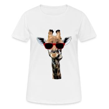 Giraffen Tier Giraffe witzig Hals Geschenk - Frauen T-Shirt atmungsaktiv - Weiß - Vorne - AI Model Female 172 dark (172cm)