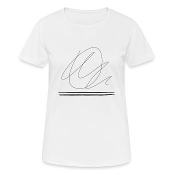 Abstrakt - Frauen T-Shirt atmungsaktiv - Weiß - Vorne - AI Model Female 172 dark (172cm)