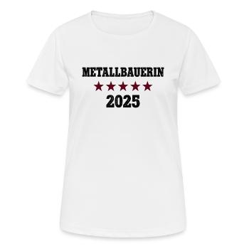 Metallbauerin Beruf Metallbauer Lehre Metallbau - Frauen T-Shirt atmungsaktiv - Weiß - Vorne - AI Model Female 172 dark (172cm)