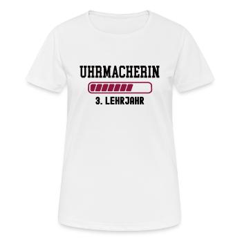 Ausbildung Uhrmacherin 3. Lehrjahr Uhrmacher Lehre - Frauen T-Shirt atmungsaktiv - Weiß - Vorne - AI Model Female 172 dark (172cm)