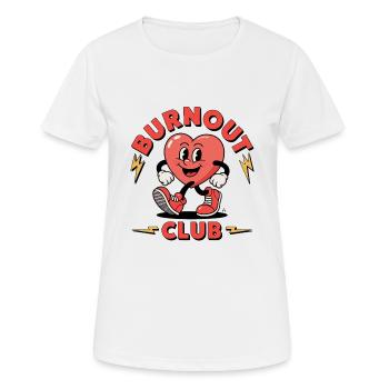 Burnout Club Herzgesundheit lachendes Herz - Frauen T-Shirt atmungsaktiv - Weiß - Vorne - AI Model Female 172 dark (172cm)