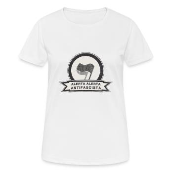 ANTIFA - T-shirt respirant Femme - blanc - Devant - AI Model Female 172 dark (172cm)
