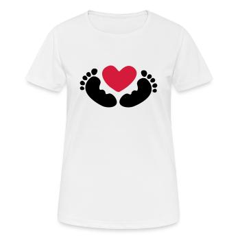 bébé - T-shirt respirant Femme - blanc - Devant - AI Model Female 172 dark (172cm)