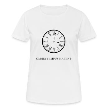alles hat seine zeit latein schwarz - Frauen T-Shirt atmungsaktiv - Weiß - Vorne - AI Model Female 172 dark (172cm)