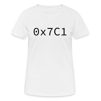 1985 Hexadécimal - T-shirt respirant Femme - blanc - Devant - AI Model Female 172 dark (172cm)