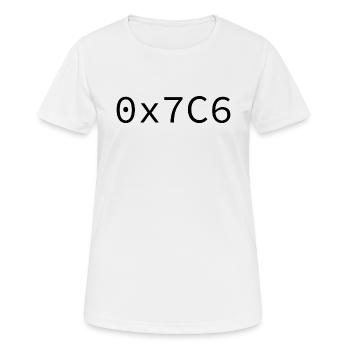 1990 Hexadécimal - T-shirt respirant Femme - blanc - Devant - AI Model Female 172 dark (172cm)